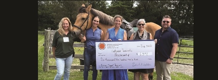 Legislator Erika L. Pierce Presents Funds to Endeavor Therapeutic Horsemanship to Support Veterans Programming