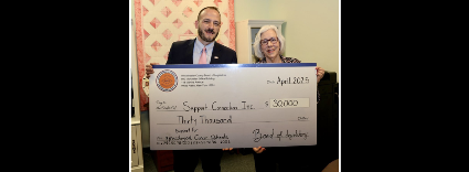 Chairman Delivers $30,000 to Support Connection, Inc. in Yorktown Heights